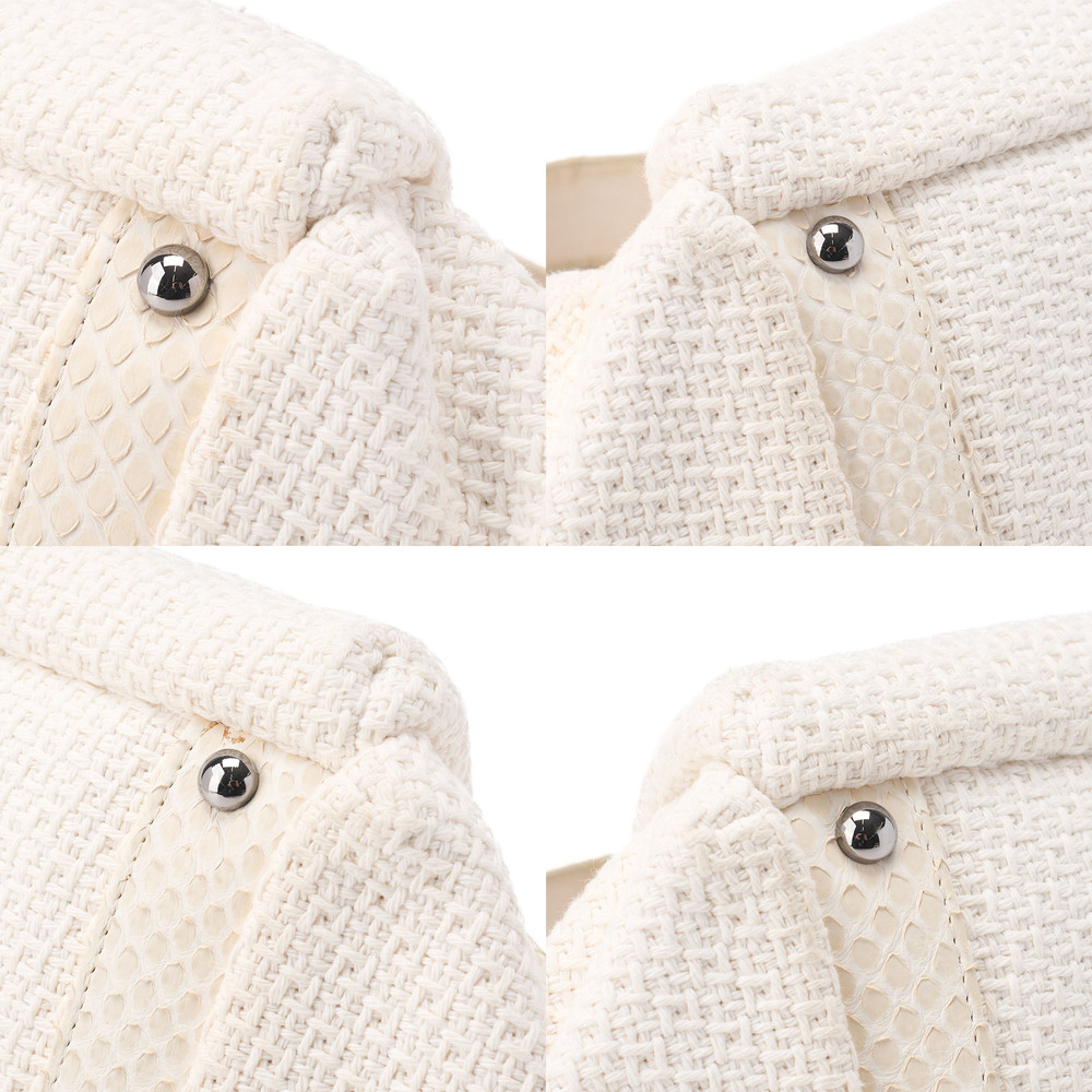 Chanel Coco Mark Python White Chain Shoulder Bag - image 7